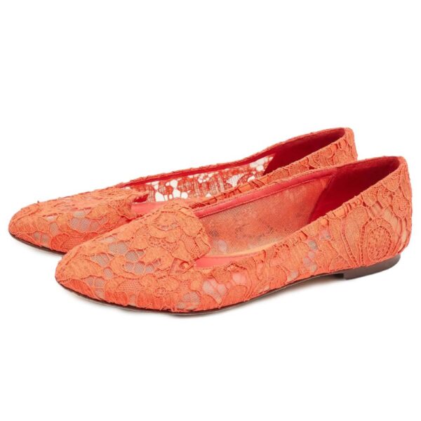 Dolce & Gabbana Red Viscose Flat Shoe - Image 2