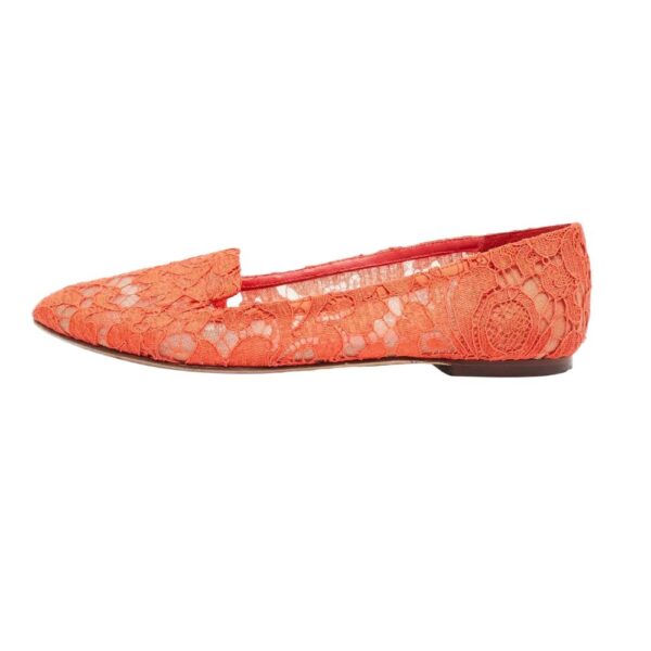 Dolce & Gabbana Red Viscose Flat Shoe - Image 3
