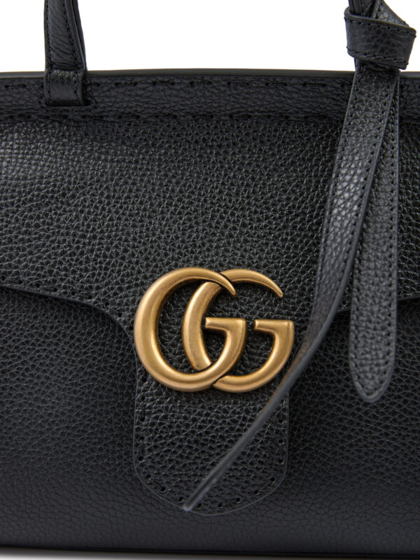 Gucci Black Leather GG Marmont Handbag - Image 2