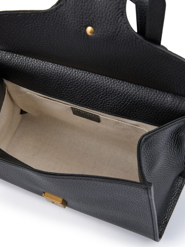 Gucci Black Leather GG Marmont Handbag - Image 5