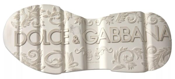 Dolce & Gabbana Sneakers White Beige Leather Sport DAYMASTER Shoes - Image 6