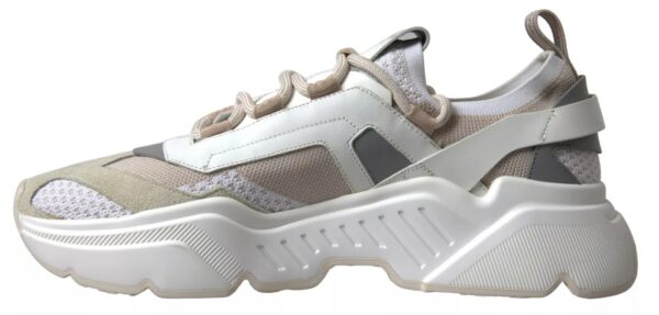 Dolce & Gabbana Sneakers White Beige Leather Sport DAYMASTER Shoes - Image 5