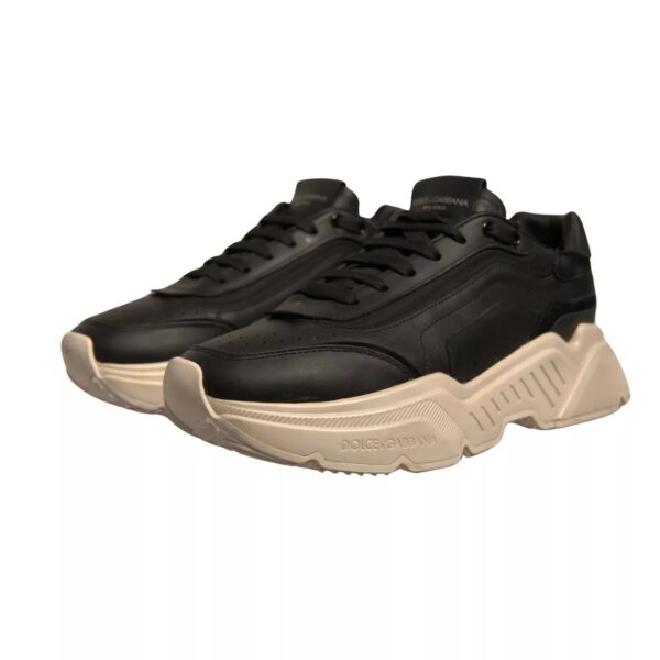 Dolce & Gabbana Black White Daymaster Low Top Sneakers Shoes - Image 7