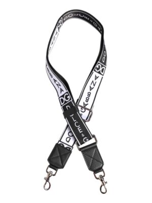 Dolce & Gabbana Black White Nylon Men Bag Handle Shoulder Strap