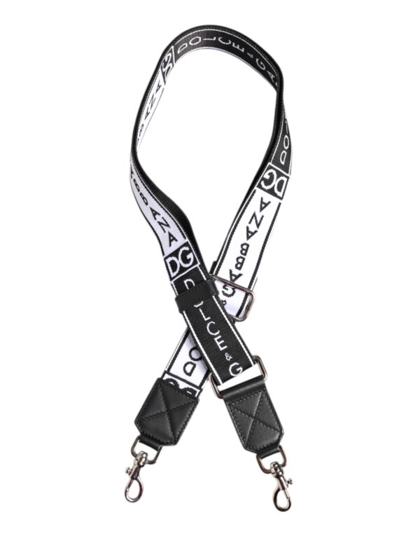 Dolce & Gabbana Black White Nylon Men Bag Handle Shoulder Strap