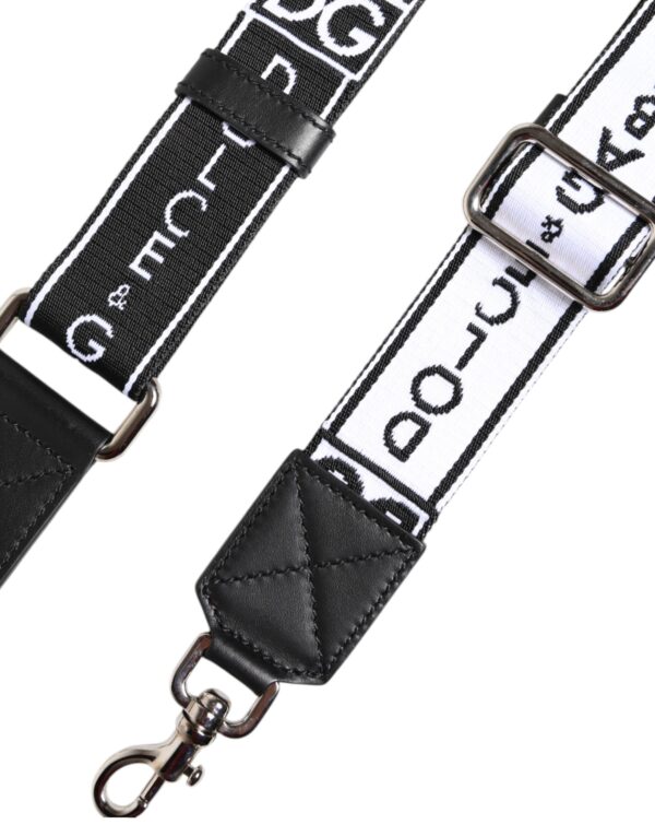 Dolce & Gabbana Black White Nylon Men Bag Handle Shoulder Strap - Image 5