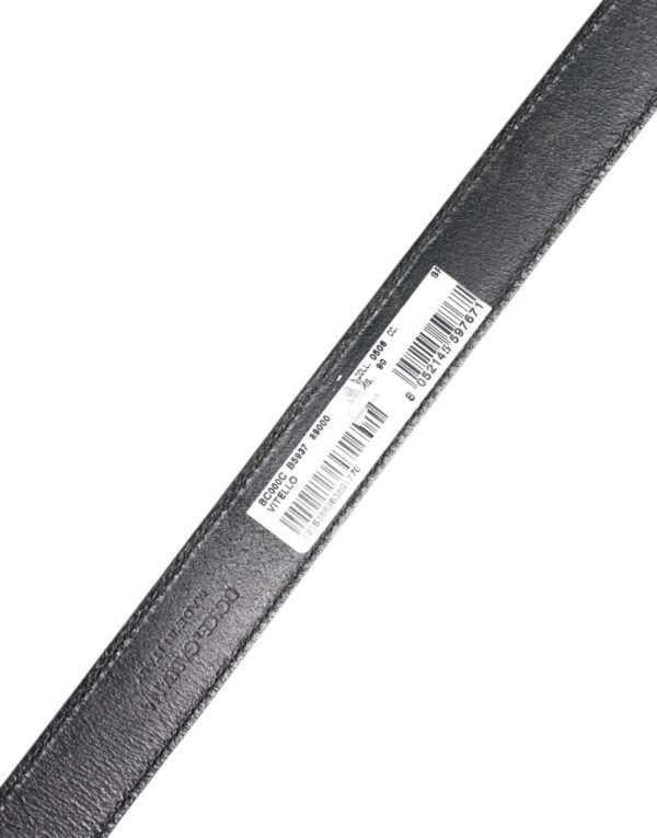 Dolce & Gabbana Black Classic Calfskin Leather Buckle Belt - Image 5