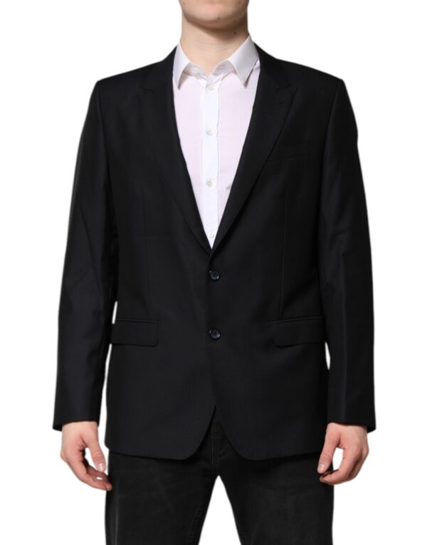 Dolce & Gabbana Dark Blue MARTINI Wool Blazer Coat Jacket - Image 2