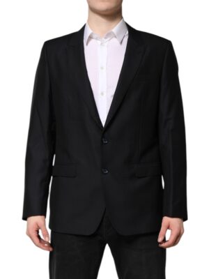 Dolce & Gabbana Dark Blue MARTINI Wool Blazer Coat Jacket
