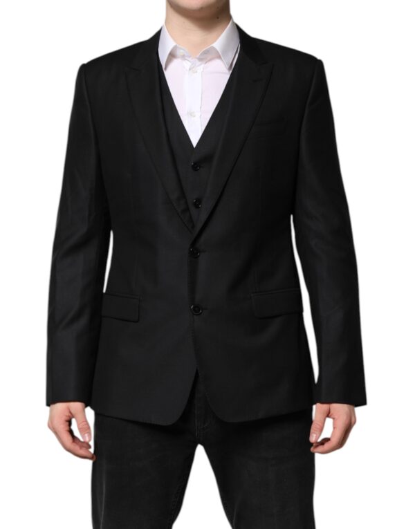 Dolce & Gabbana Black Single Breasted Suit 2 Piece Jacket - Image 2