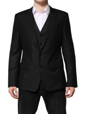 Dolce & Gabbana Black Single Breasted Suit 2 Piece Jacket