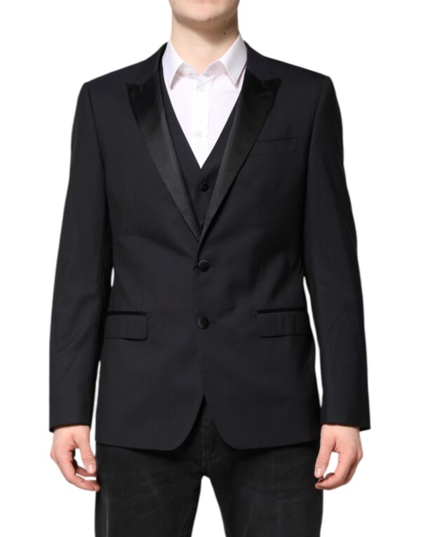 Dolce & Gabbana Dark Blue MARTINI Wool Suit 2 Piece Jacket - Image 2