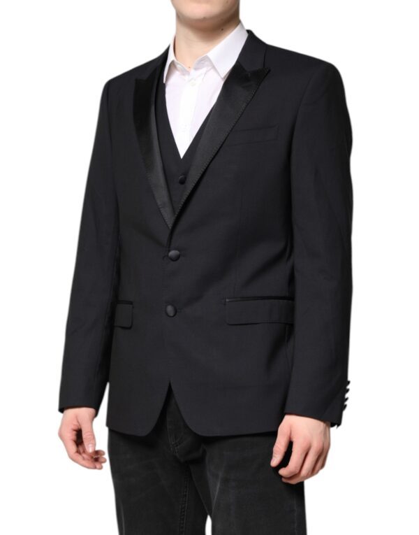 Dolce & Gabbana Dark Blue MARTINI Wool Suit 2 Piece Jacket - Image 3