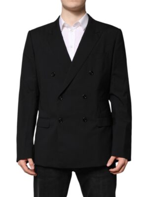 Dolce & Gabbana Black MARTINI Double Breasted Suit Jacket