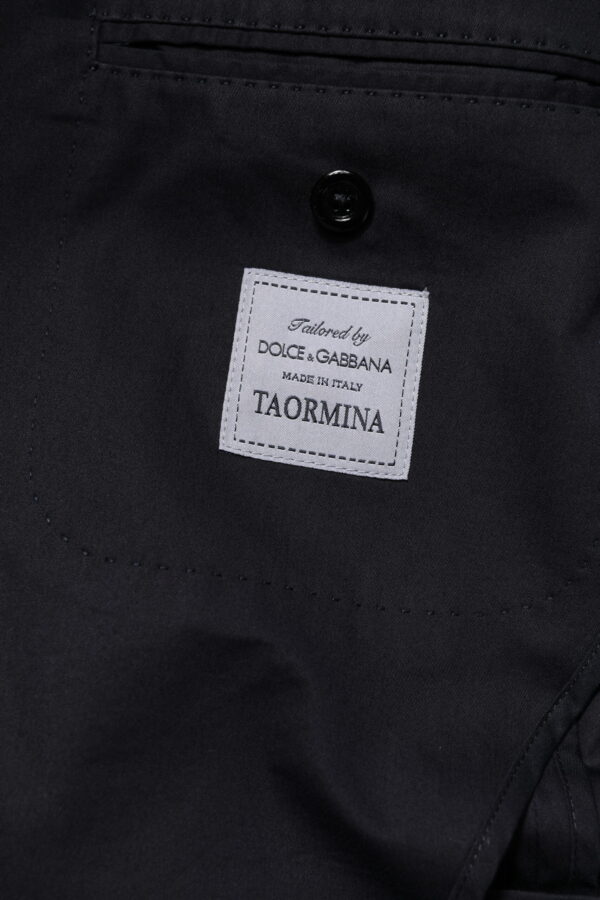 Dolce & Gabbana Dark Blue TAORMINA Cotton Blazer Suit Jacket - Image 6
