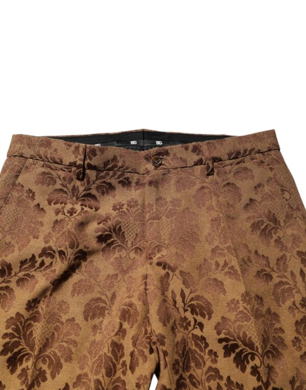 Dolce & Gabbana Brown Floral Jacquard SICILIA 2 Piece Suit - Image 7