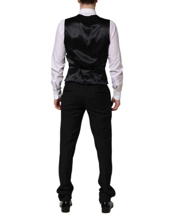 Dolce & Gabbana Black MARTINI Crystal Embellished 3 Pc Suit - Image 7