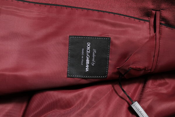 Dolce & Gabbana Bordeaux Silk 2 Piece Single Breasted Suit - Image 6