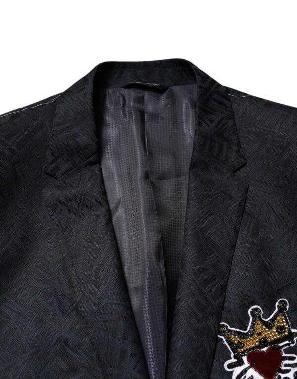 Dolce & Gabbana Black MARTINI King Skeleton 2 Piece Suit - Image 5