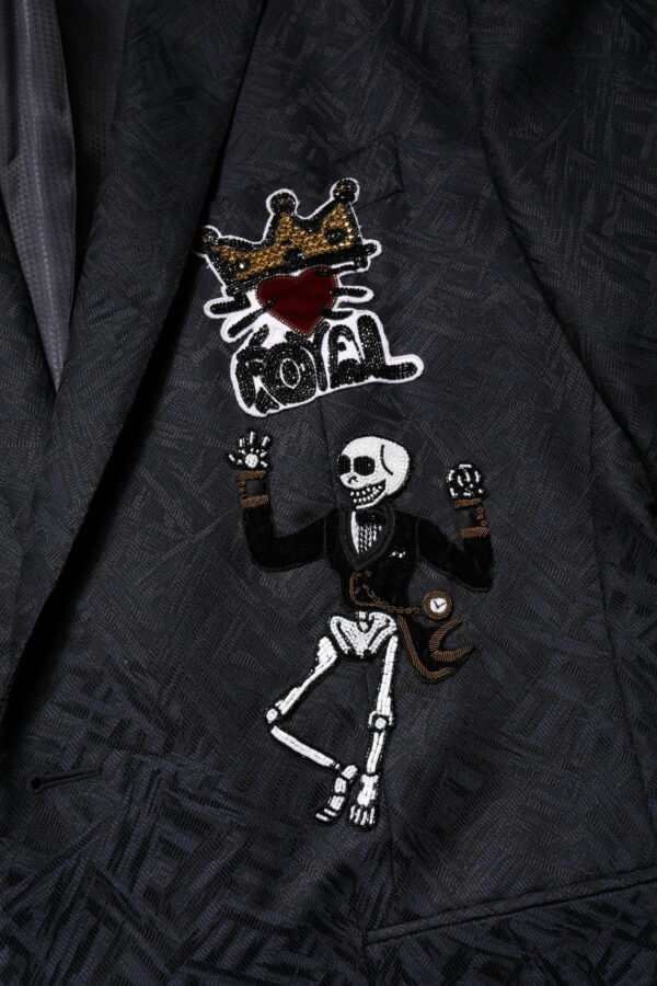 Dolce & Gabbana Black MARTINI King Skeleton 2 Piece Suit - Image 6