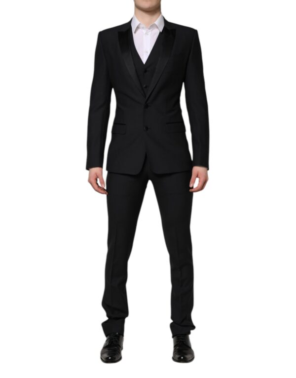 Dolce & Gabbana Dark Blue MARTINI 3 Pc Single Breasted Suit - Image 2