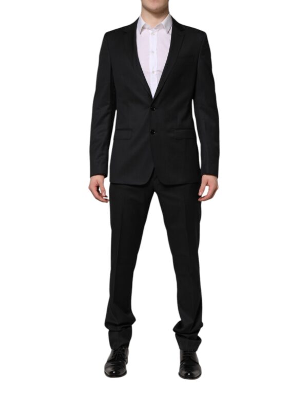 Dolce & Gabbana Dark Gray MARTINI 2 Pc Single Breasted Suit - Image 2