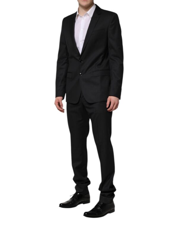Dolce & Gabbana Dark Gray MARTINI 2 Pc Single Breasted Suit - Image 3