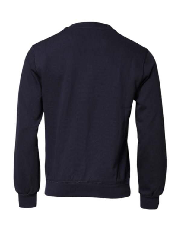 Dolce & Gabbana Dark Blue Logo Crew Neck Pullover Sweater - Image 4