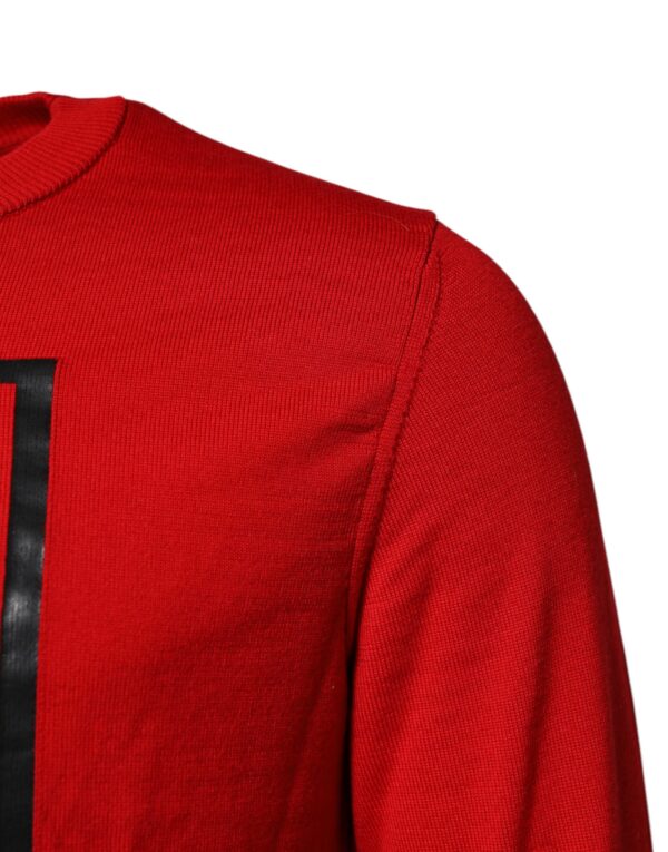 Dolce & Gabbana Red Eye Print Crew Neck Men Pullover Sweater - Image 3