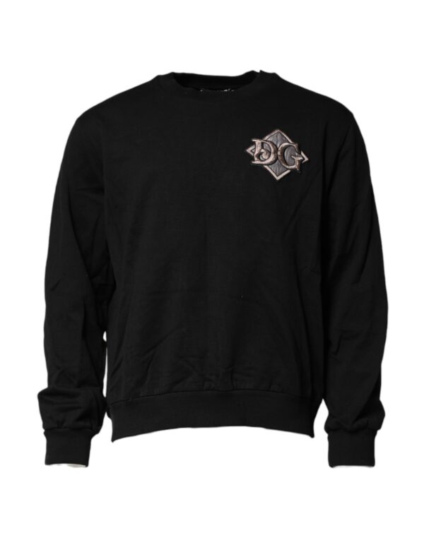 Dolce & Gabbana Black Logo Embroidery Sweatshirt Sweater - Image 2