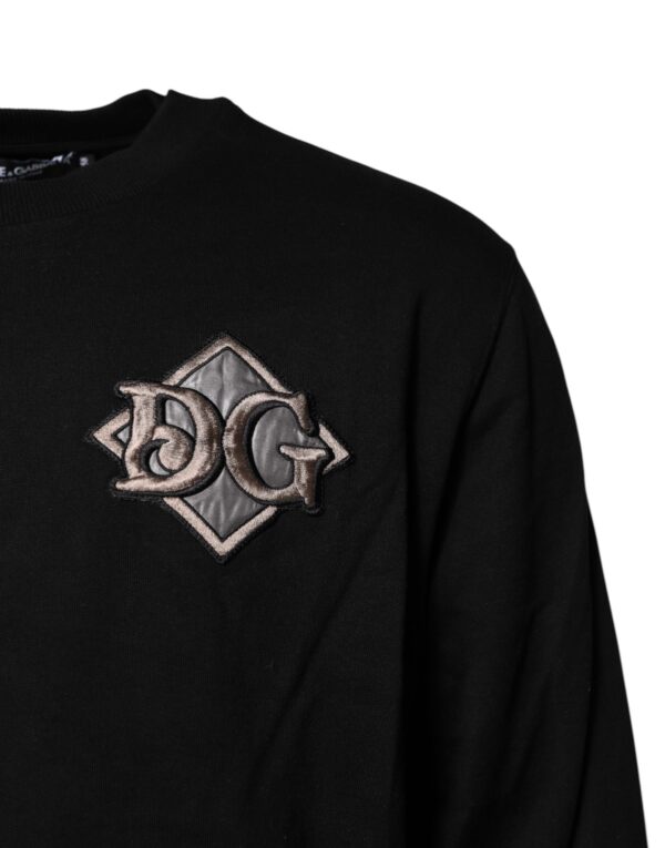 Dolce & Gabbana Black Logo Embroidery Sweatshirt Sweater - Image 3