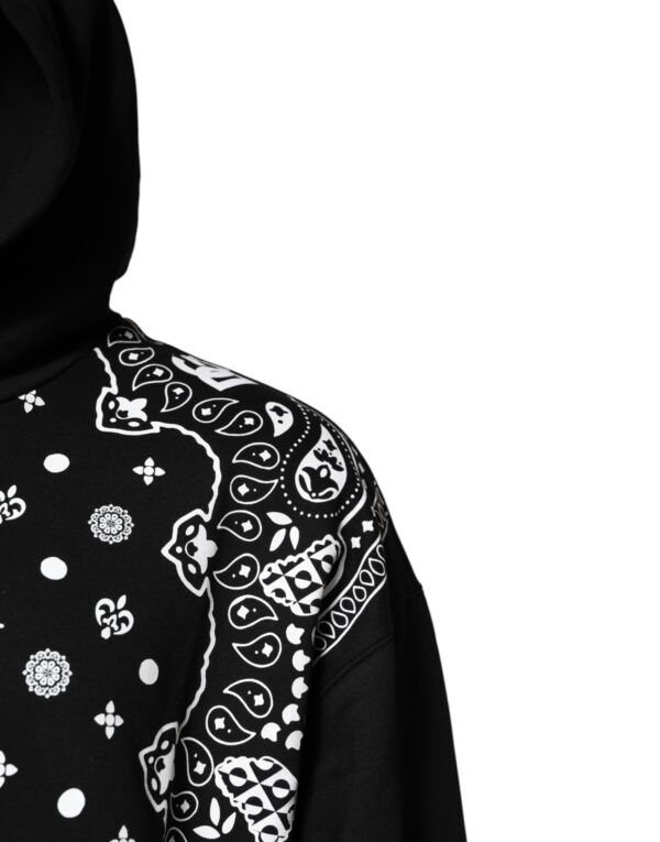 Dolce & Gabbana Black Bandana Hooded Sweatshirt Sweater - Image 3