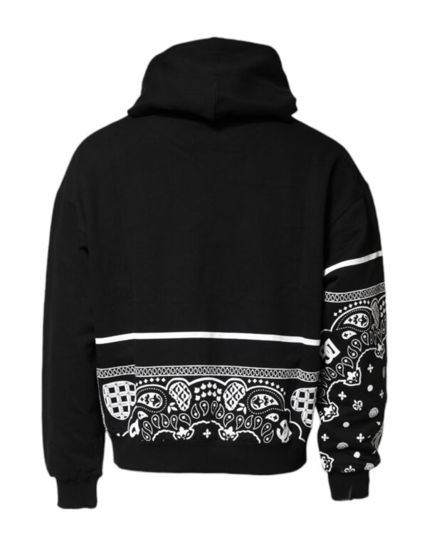 Dolce & Gabbana Black Bandana Hooded Sweatshirt Sweater - Image 4