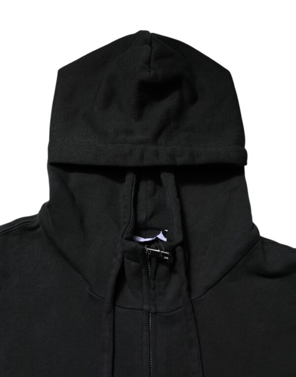 Dolce & Gabbana Black Logo Full Zip Hooded Men Sweatshirt Sweater - Image 5