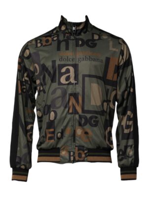 Dolce & Gabbana Multicolor Logo Full Zip Men Bomber Sweater