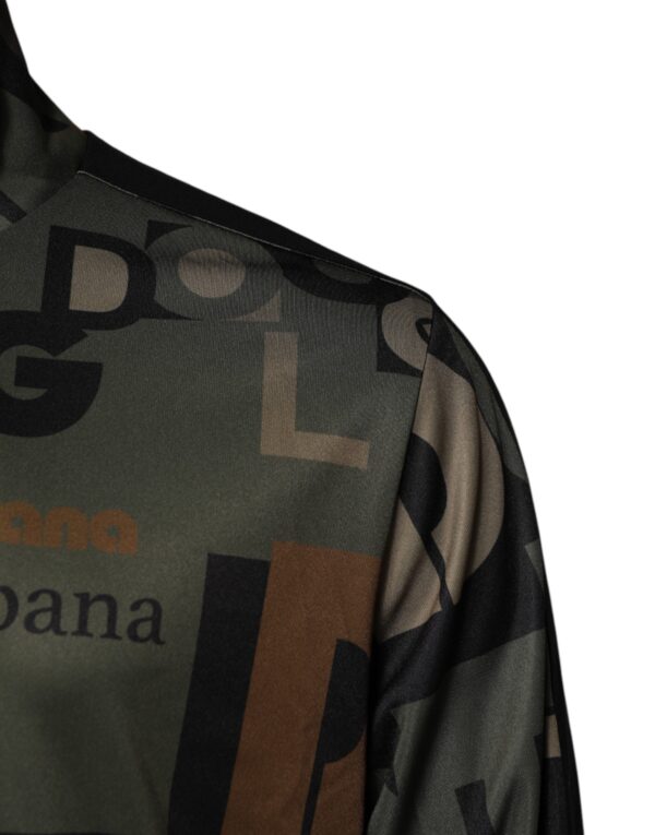 Dolce & Gabbana Multicolor Logo Full Zip Men Bomber Sweater - Image 3