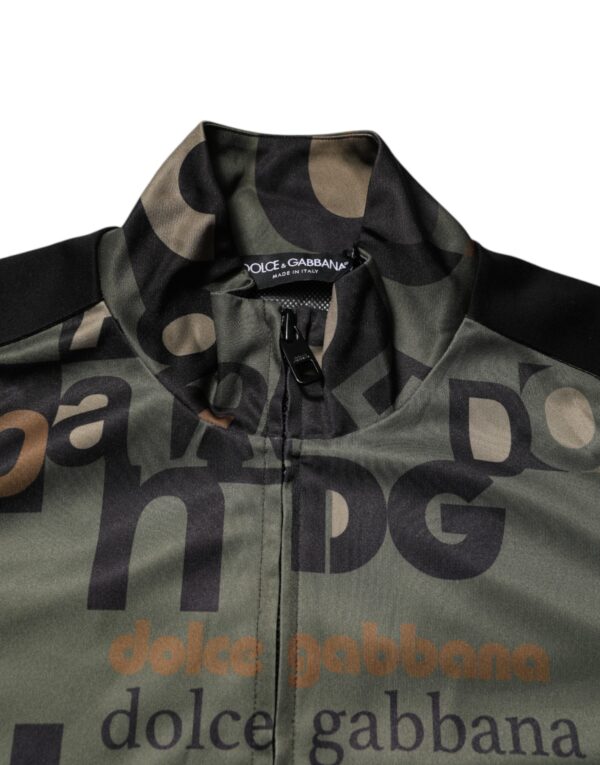 Dolce & Gabbana Multicolor Logo Full Zip Men Bomber Sweater - Image 5
