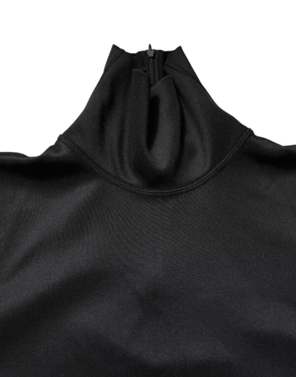 Dolce & Gabbana Black Polyester Turtleneck Pullover Sweater - Image 5