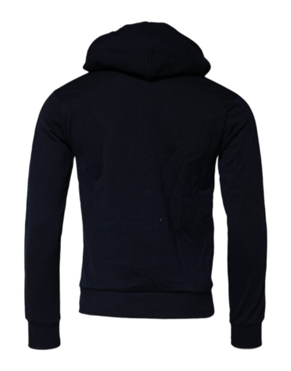 Dolce & Gabbana Black Crown Cotton Hooded Sweatshirt Sweater - Image 4