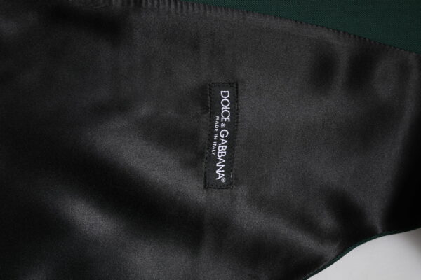 Dolce & Gabbana Green Wool Dress Formal Men Waistcoat Vest - Image 6