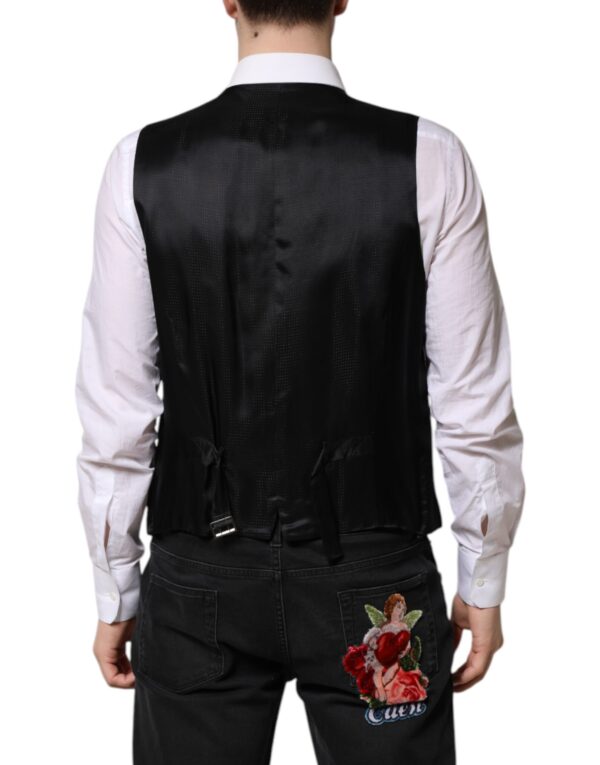 Dolce & Gabbana Purple Sequined Dress Formal Waistcoat Vest - Image 4