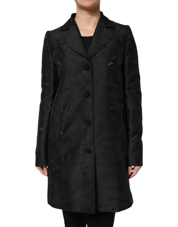 Dolce & Gabbana Black Single Breasted Trench Coat Jacket - Image 2