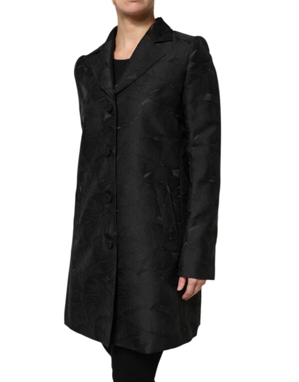 Dolce & Gabbana Black Single Breasted Trench Coat Jacket - Image 3