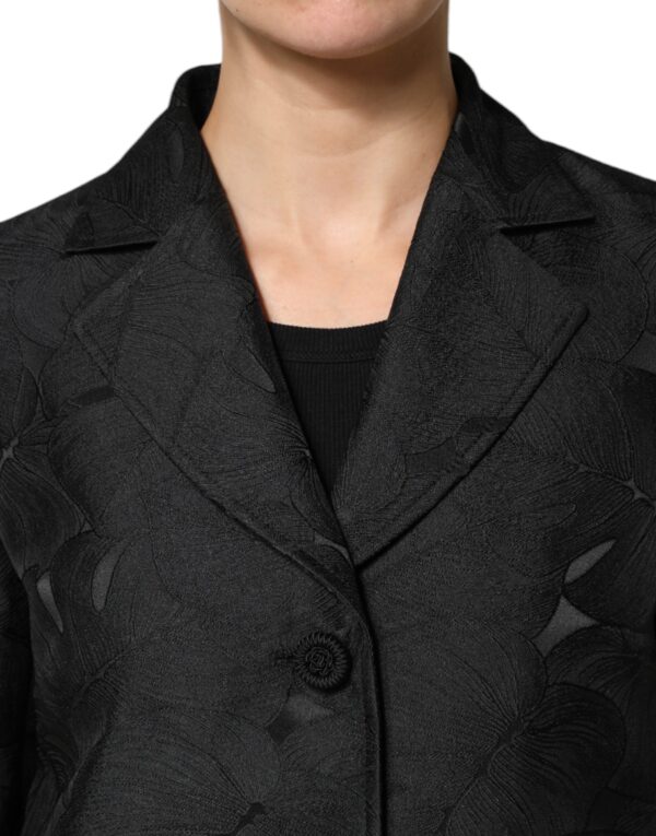 Dolce & Gabbana Black Single Breasted Trench Coat Jacket - Image 5