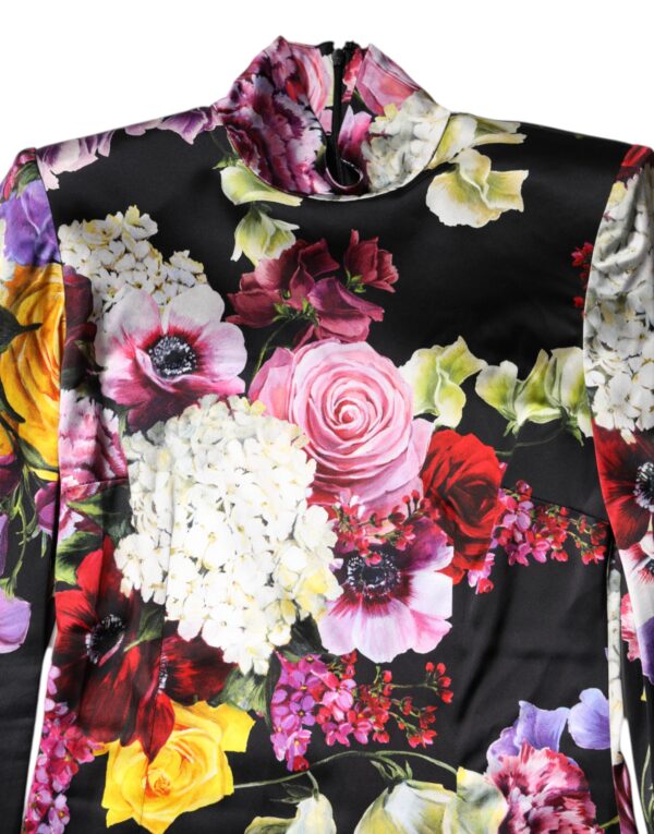 Dolce & Gabbana Multicolor Ortensies Long Sleeves Blouse Top - Image 7