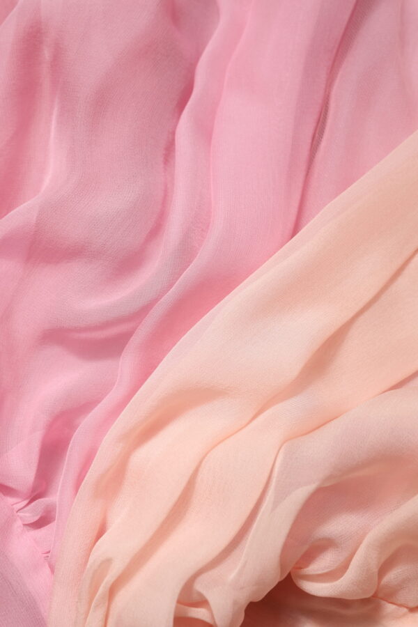 Dolce & Gabbana Pink Plunging V-neck Long Sleeves Blouse Top - Image 8
