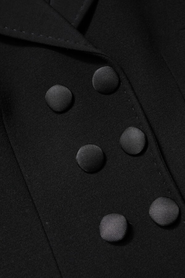 Dolce & Gabbana Black Wool Double Breasted Coat Jacket - Image 7