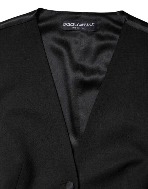 Dolce & Gabbana Black Wool Sleeveless Vest Waistcoat Top - Image 7