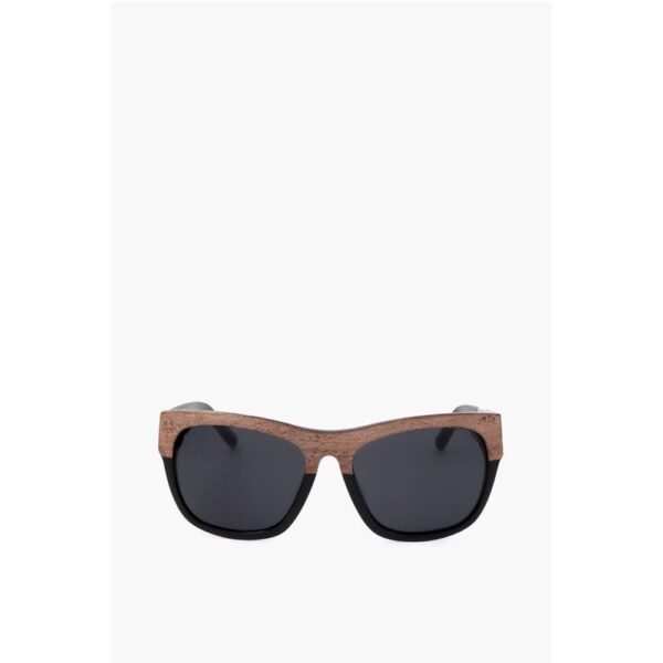 Linda Farrow PHILLIP LIM Wayfarer Sunglasses with Wood Effect Detail