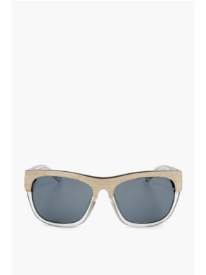 Linda Farrow PHILLIP LIM Wayfarer Sunglasses with Wood Effect Detail